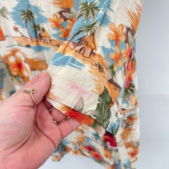 Hathaway Mens Button Down Shirt Tropical Hawaiian Classic Beach Multicolor XL - Picture 4 of 11